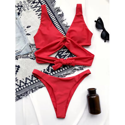 Push up Bikini 2024 Sexy Bikini Set Women Swimwear Bathing Suit Swimsuit Female Swimming Suit Bandage Swimsuit Thong Bikini